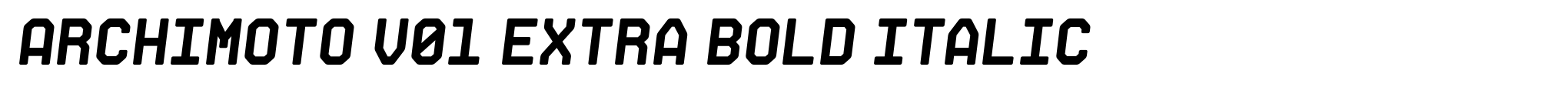 Archimoto V01 Extra Bold Italic image